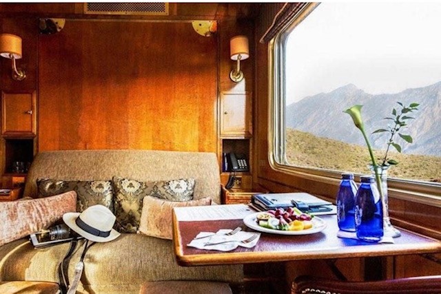 Traveling by luxury train