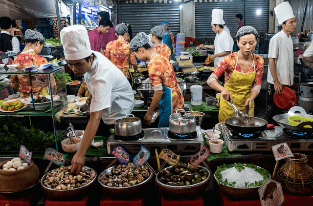 The best Street food in Saigon, Vietnam can be found in the night markets