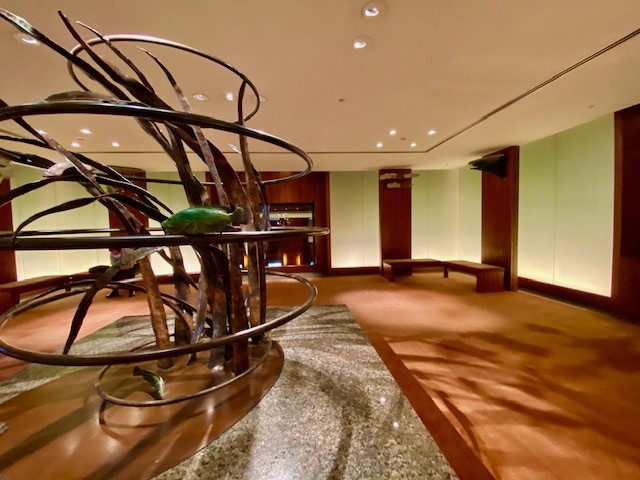 The entrance of the Park Hyatt Tokyo has remained the same since it opened