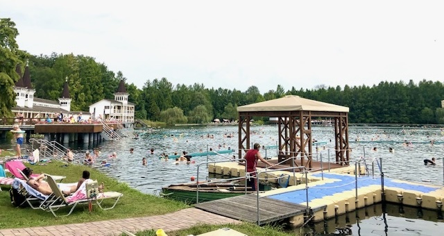 Thermal resort at Lake Hevis in Hungary