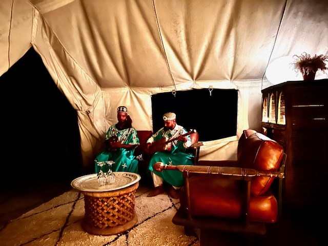 Bedouin musicians at the Inara Camp in the Agafay Desert