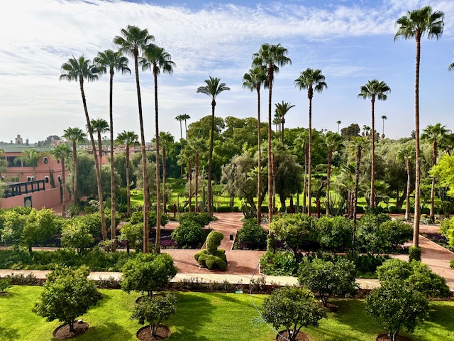 La Mamounia in Morocco, one of the world's most historic hotels, is famous for its gardens, where Winston Churchill once painted.